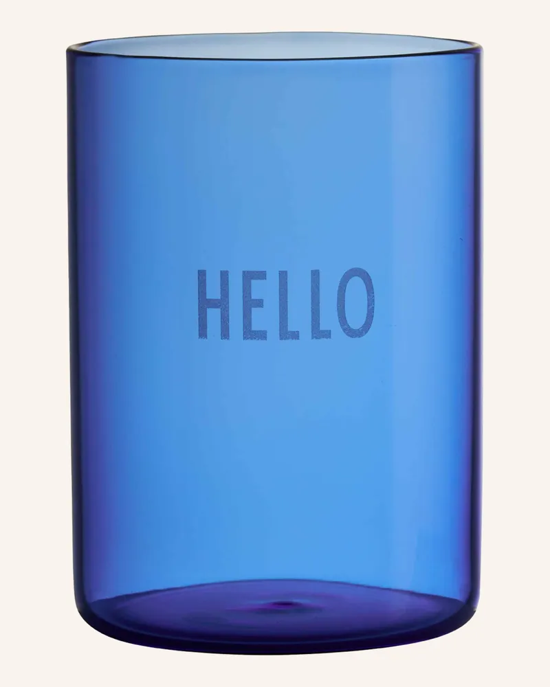 DESIGN LETTERS Trinkglas Favourite blau Blau