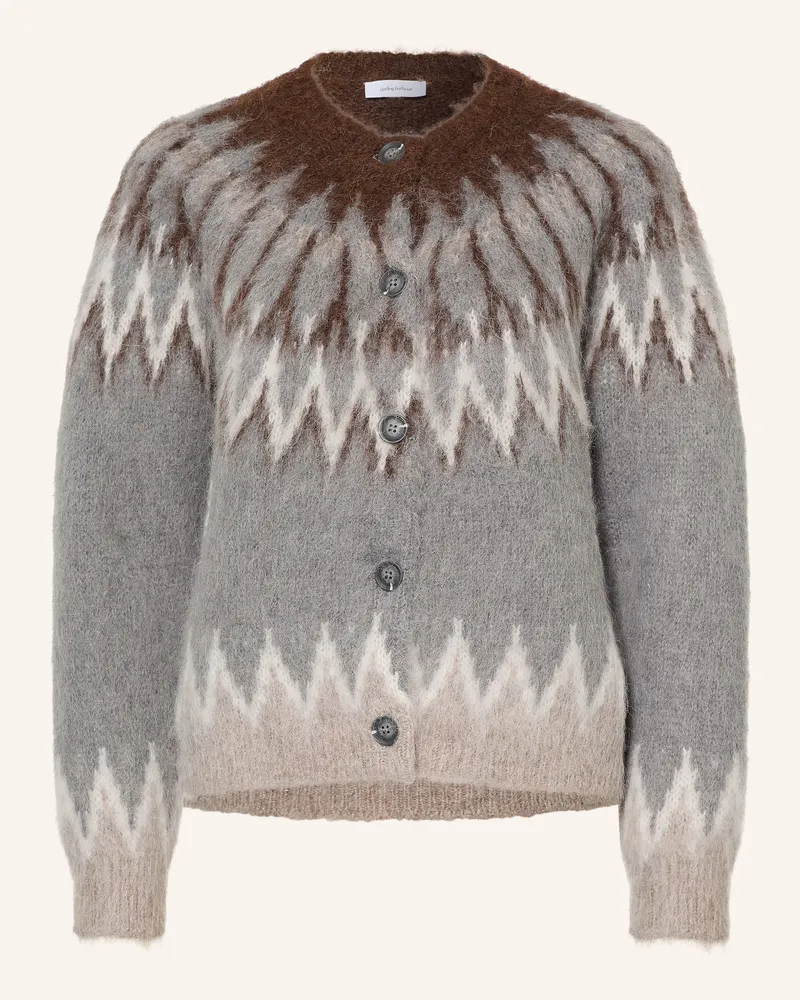 Darling Harbour Strickjacke Mit Alpaka grau Grey