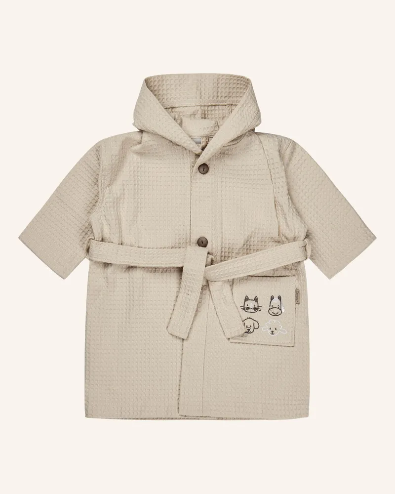 Sterntaler Bademantel Bauernhof weiss Beige