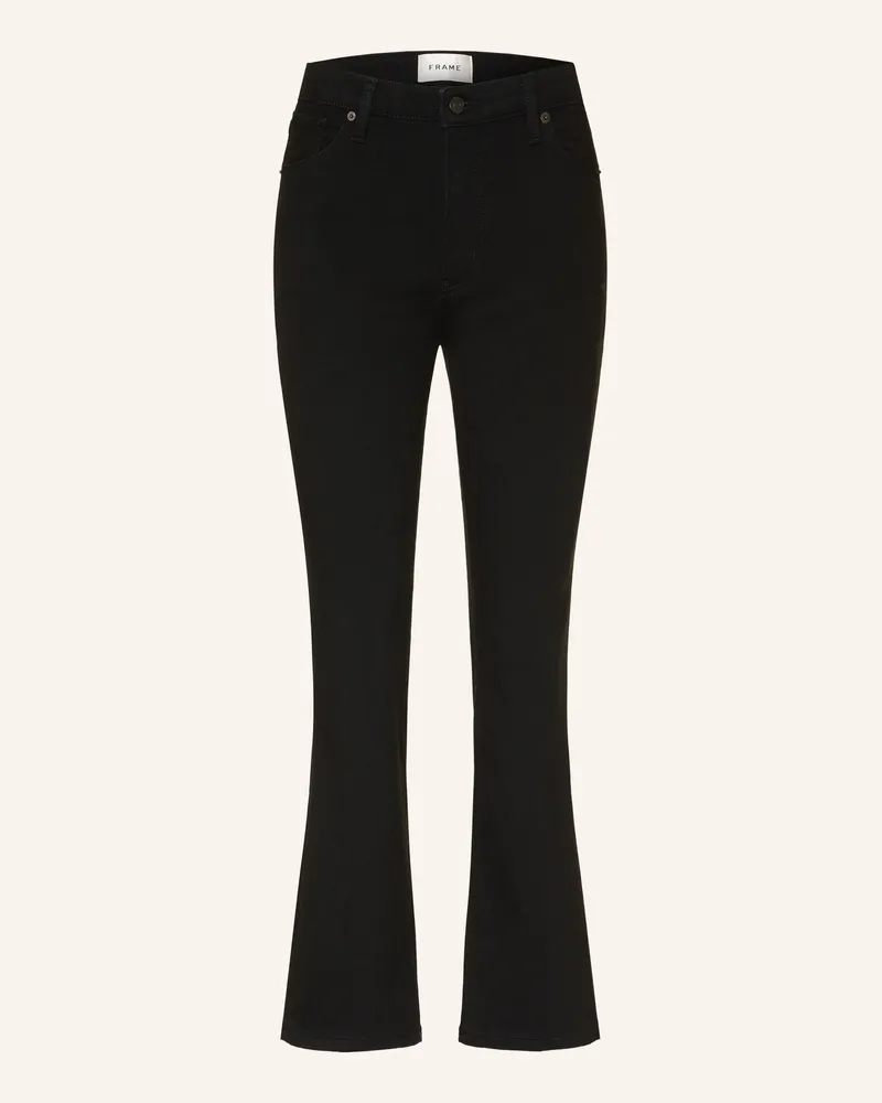 Frame Denim Bootcut Jeans The Reboot Crop schwarz Blk