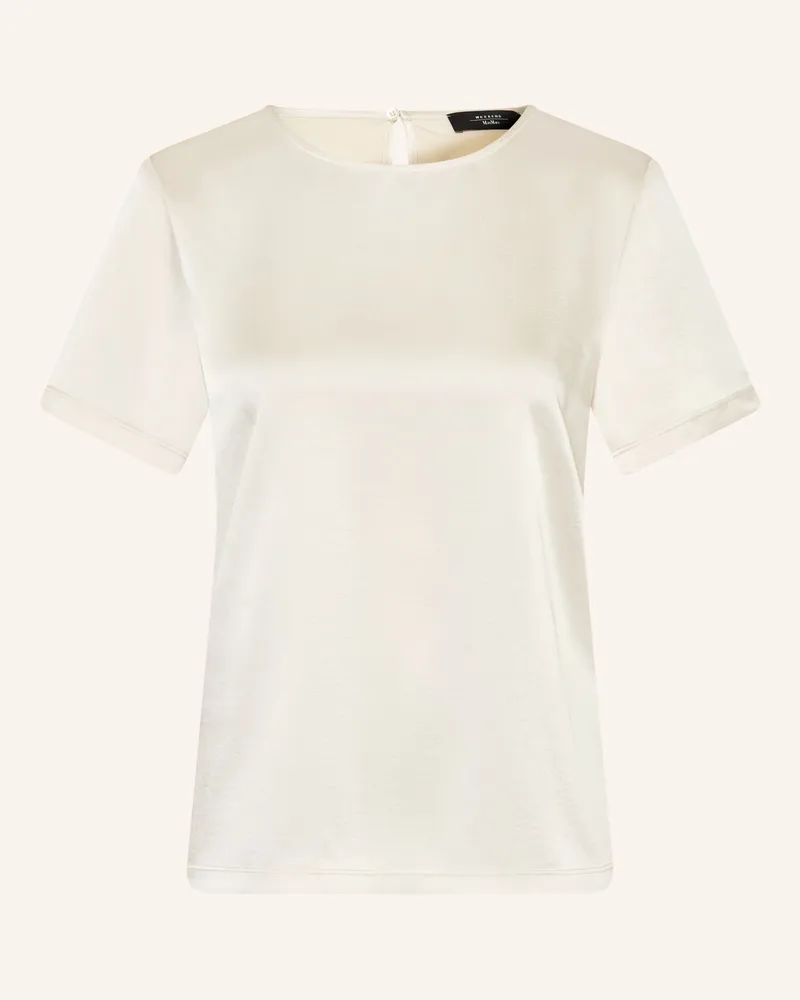 Max Mara Blusenshirt Zona Im Materialmix weiss Ecru