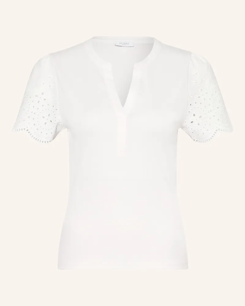 HOBBS London T-Shirt Daphne Mit Lochspitze weiss Ecru
