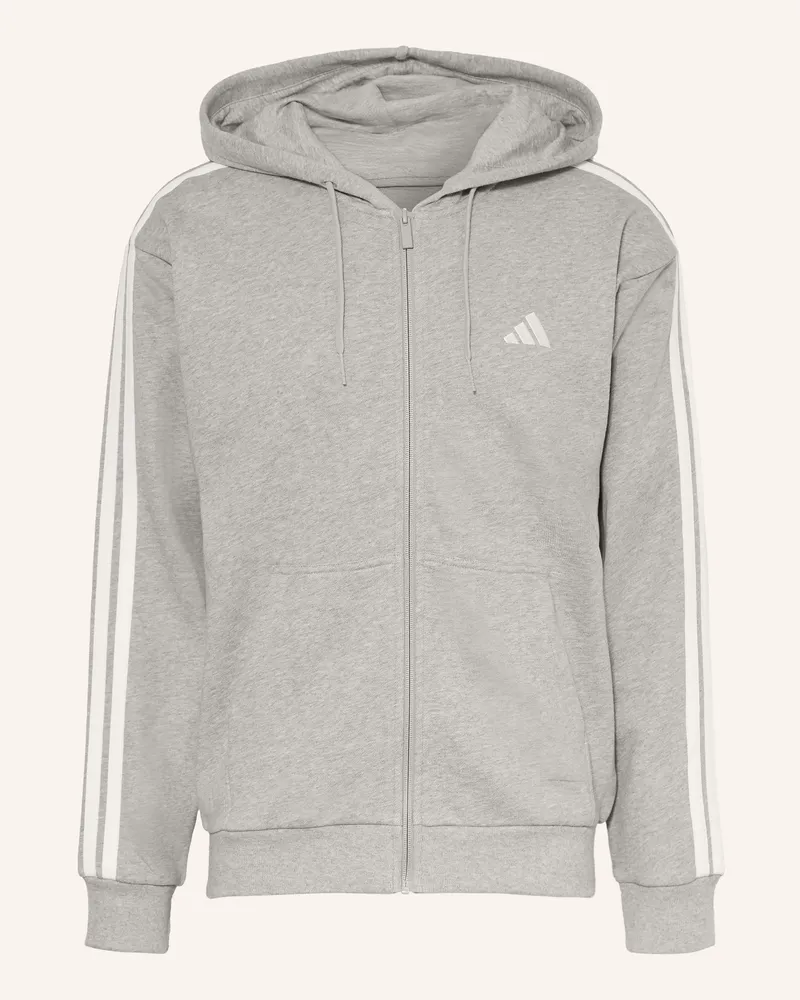 adidas Sweatjacke Essentials 3-Streifen grau Grau