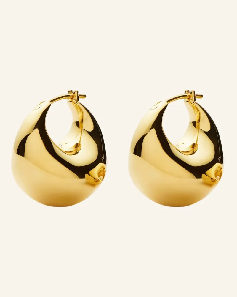 Missoma Creolen Sculptural Chubby Dome Small Hoops By Glambou gold Gold