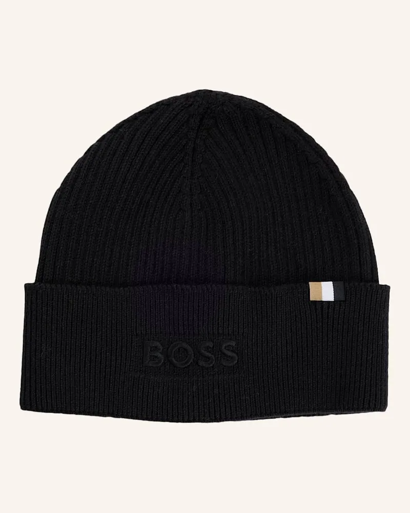 HUGO BOSS Strickmütze MAGICO_R_HAT Schwarz