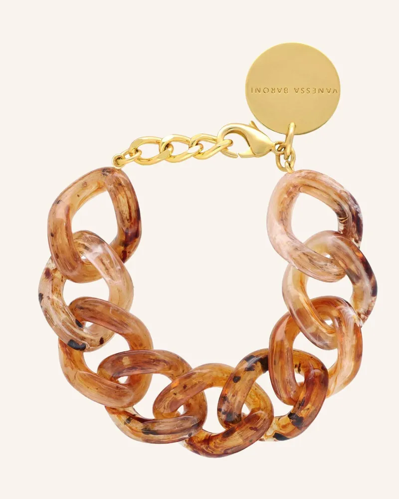 Vanessa Baroni Armband Flat Chain Bracelet Bernstein By Glambou gold Gold