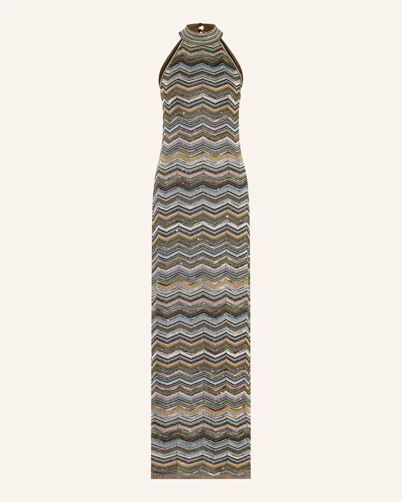 Missoni Strickkleid Mit Glitzergarn Und Pailletten braun Dunkelbraun