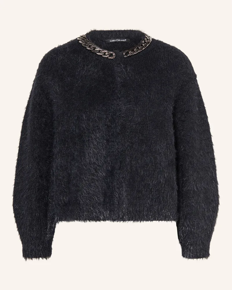 Luisa Cerano Strickjacke mit 3/4-Arm Schwarz