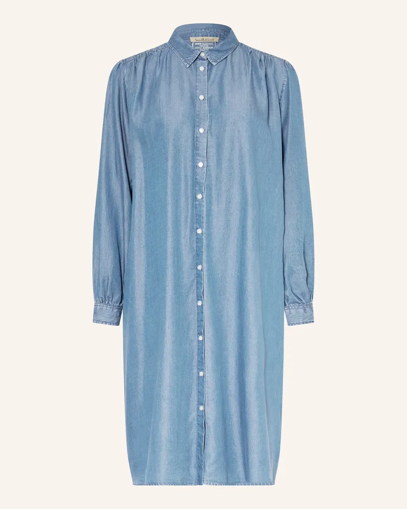 Smith & Soul Hemdblusenkleid in Jeansoptik Blau