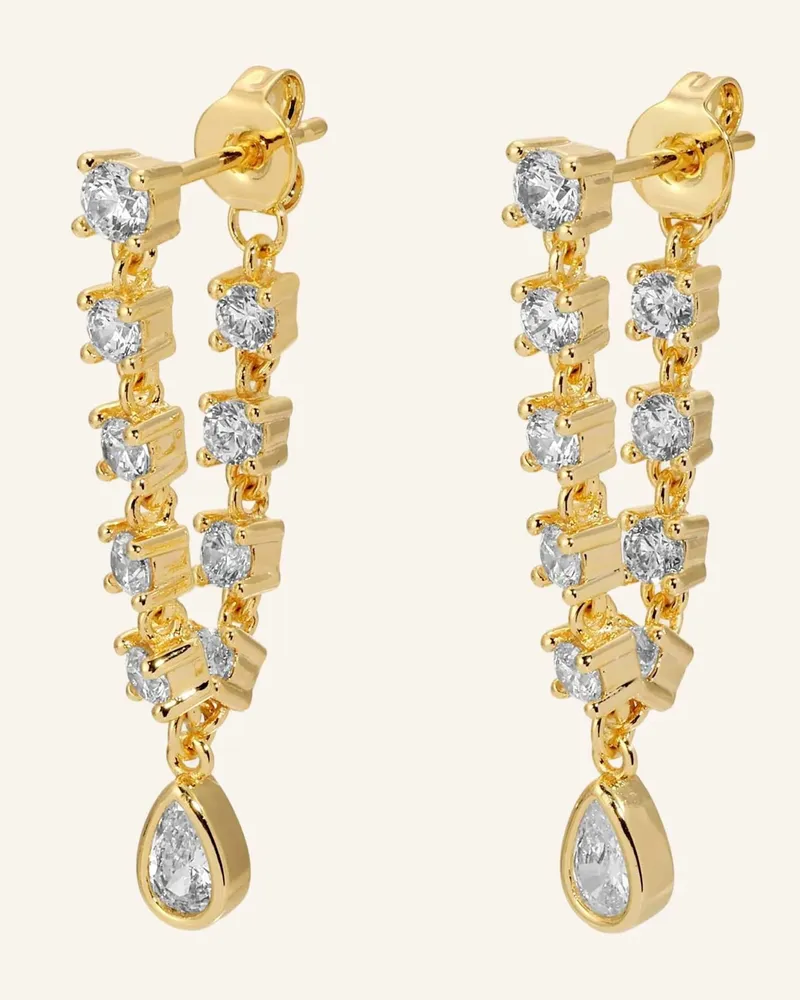 Lili Claspe Ohrhänger Small Stephie Bezel Earrings By Glambou gold Gold