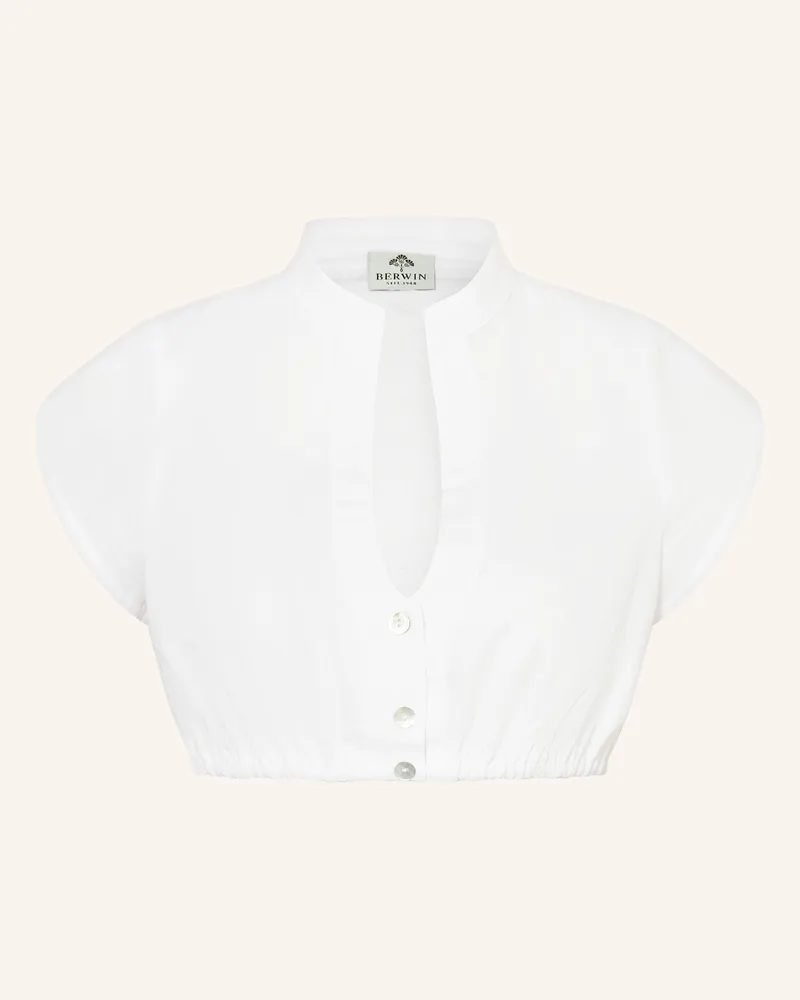 Berwin & Wolff Dirndlbluse mit Leinen Weiss