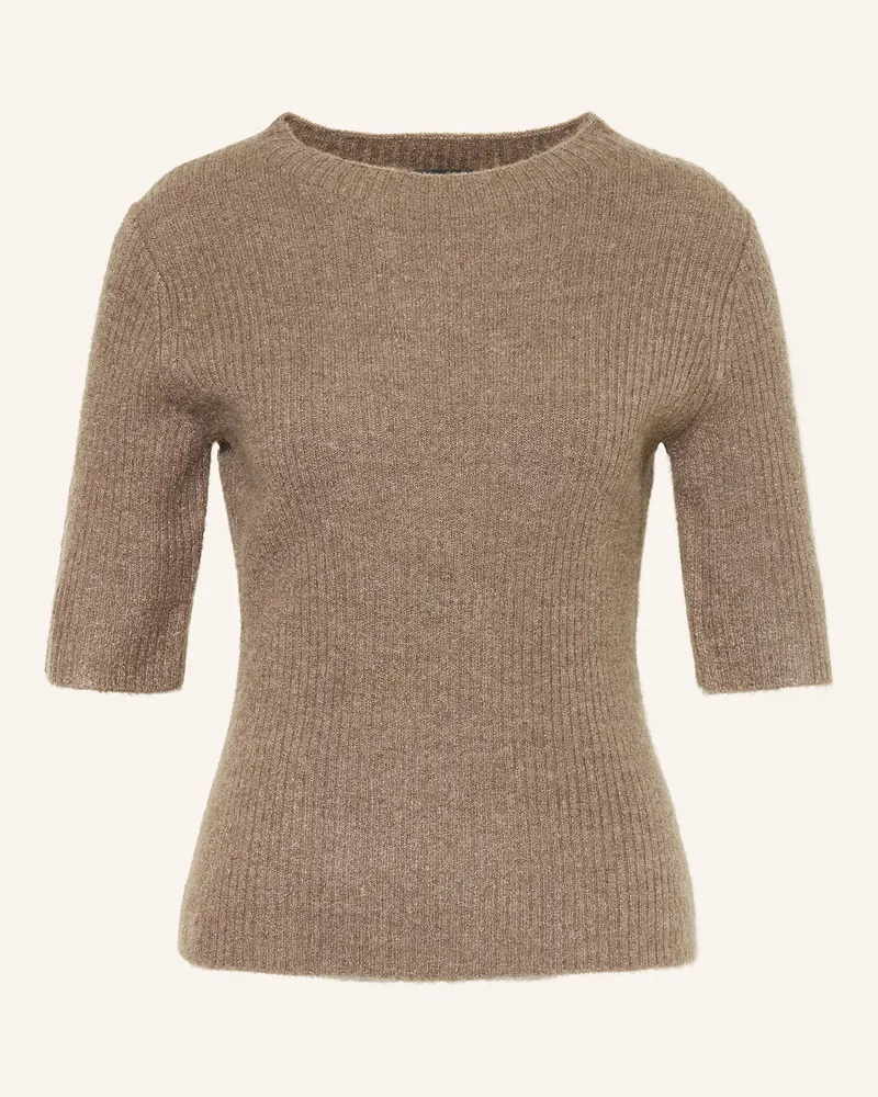 OPUS Strickshirt Pedgi Mit Glitzergarn beige Hellbraun