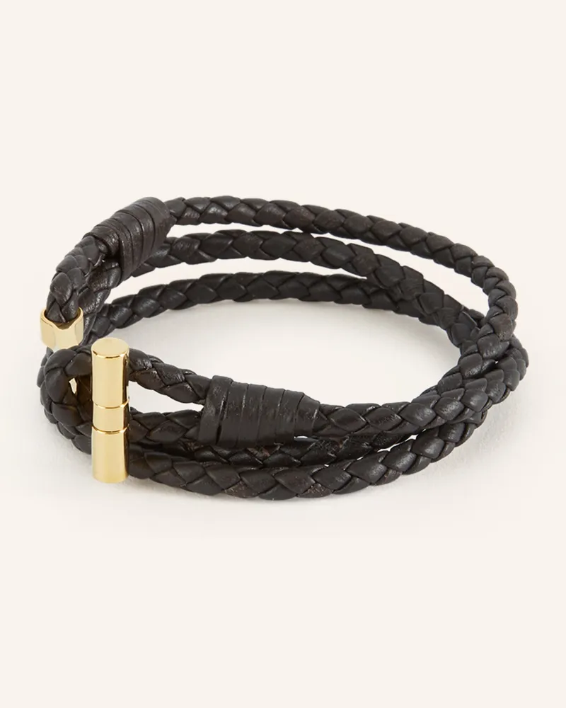 Tom Ford Lederarmband Dunkelbraun