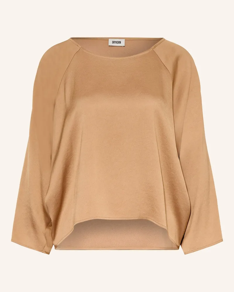 Drykorn Blusenshirt Nialini Aus Satin braun Hellbraun