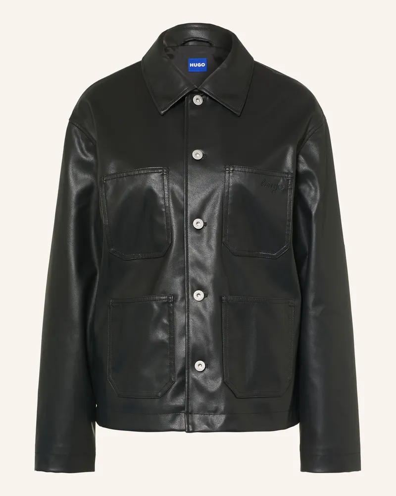 HUGO BOSS Jacke Alemla In Lederoptik schwarz Schwarz