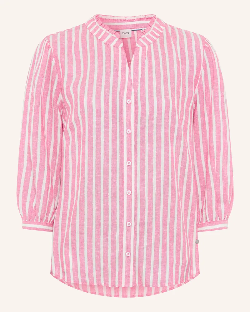 Brax Bluse Violet Mit Leinen Und Glitzergarn pink Pink