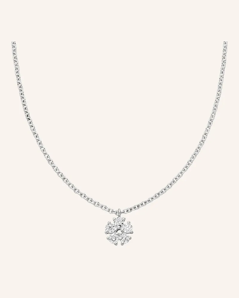VEYNOU Halskette Aus 14 Karat Weißgold Und 0,16ct. Diamanten silber Weissgold