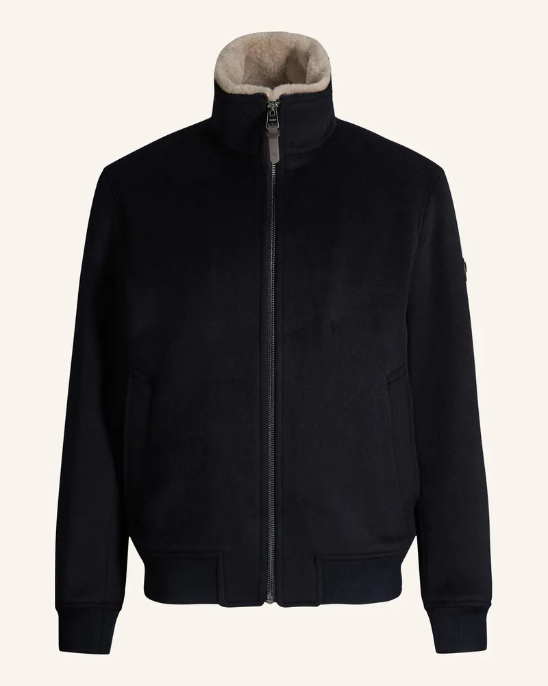 JOOP! Jacke Milton Mit Abnehmbarem Kunstfell blau Dunkelblau