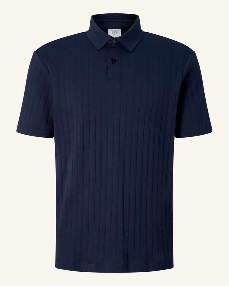 Bogner Strick-Poloshirt Zane blau Dunkelblau