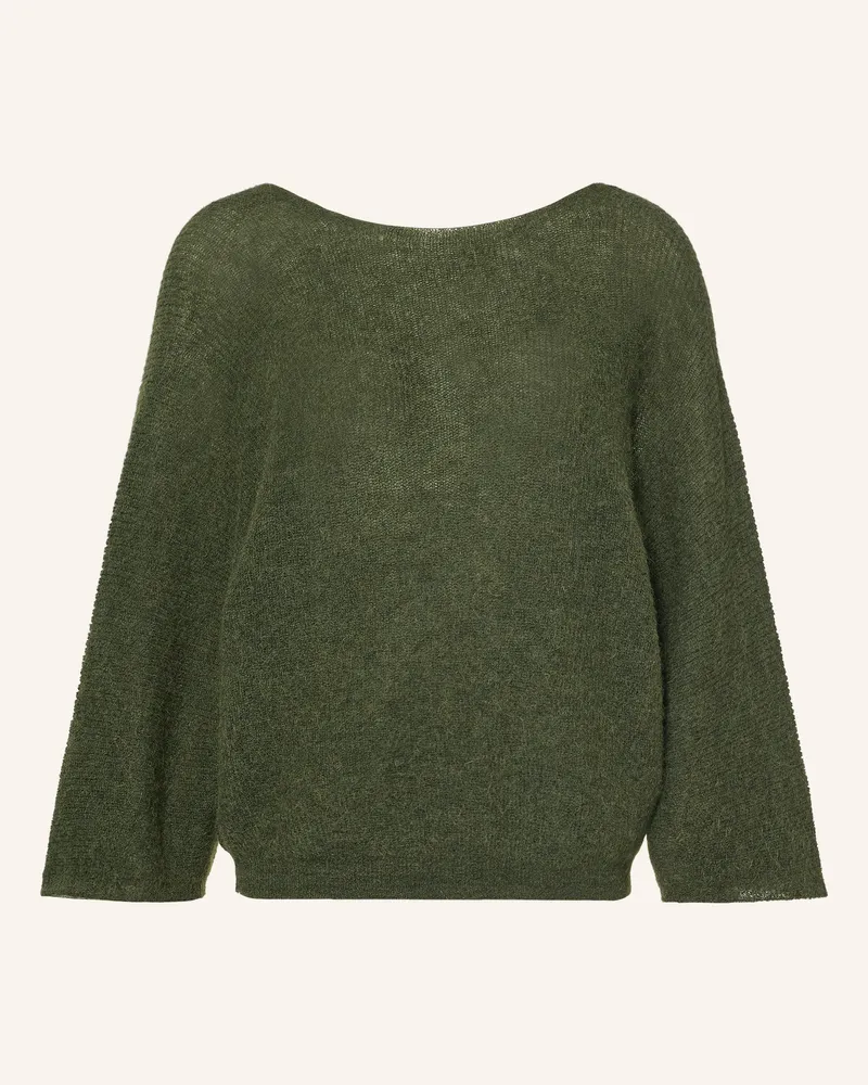 ba&sh Pullover Isaac Mit Mohair Und Schmucksteinen gruen Khaki