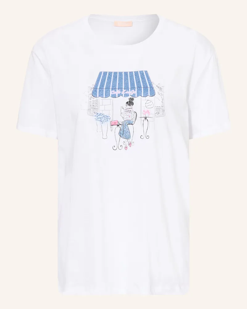 Liu Jo T-Shirt mit Schmucksteinen Weiss