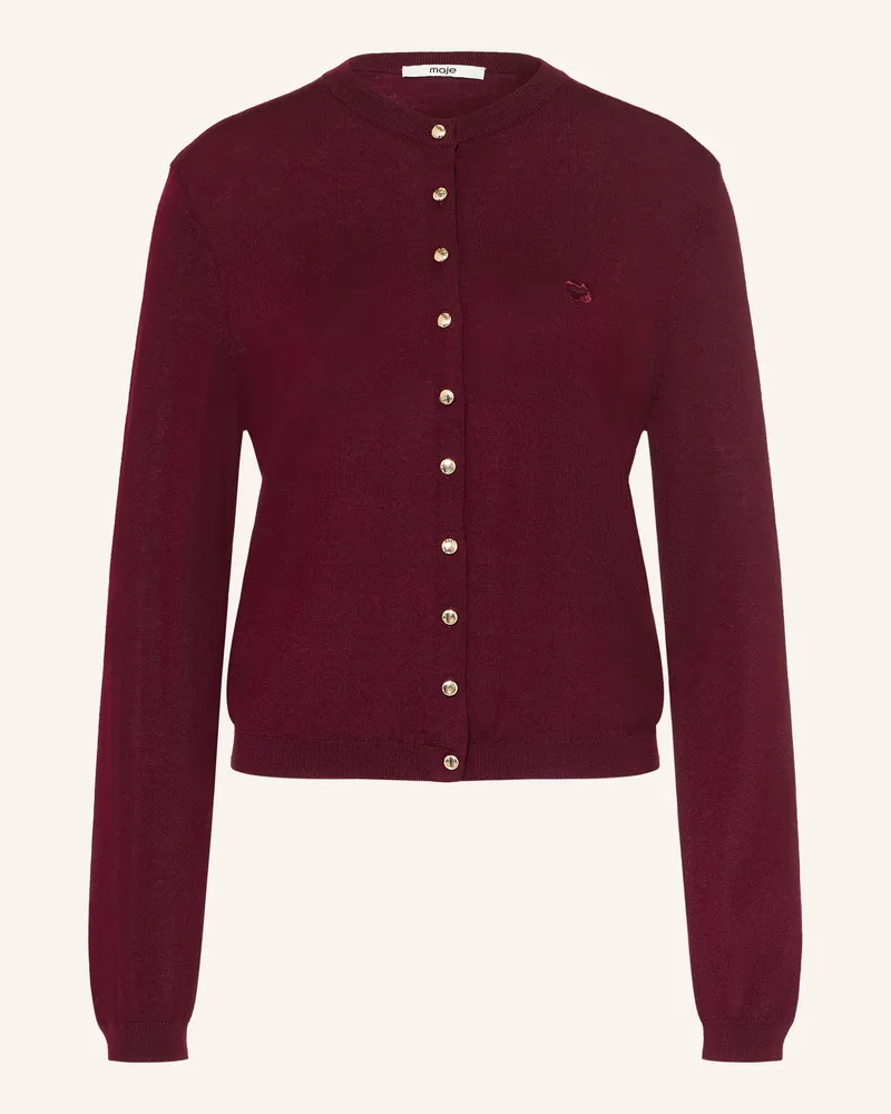 Maje Strickjacke lila Dunkelrot