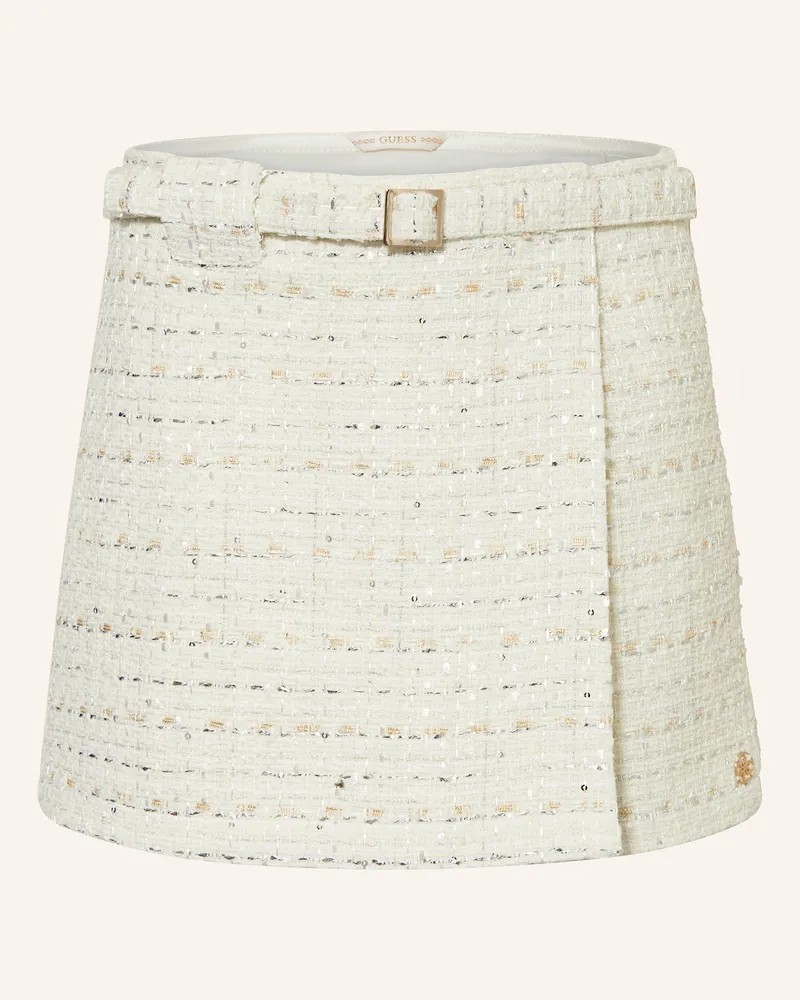 Guess Tweed-Skort mit Glitzergarn und Pailletten Nude
