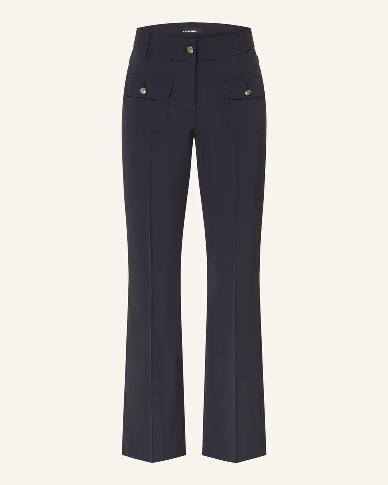 Cambio Bootcut-Hose Farah blau Dunkelblau
