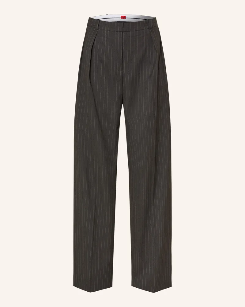 HUGO BOSS Marlenehose HENESA Dunkelgrau