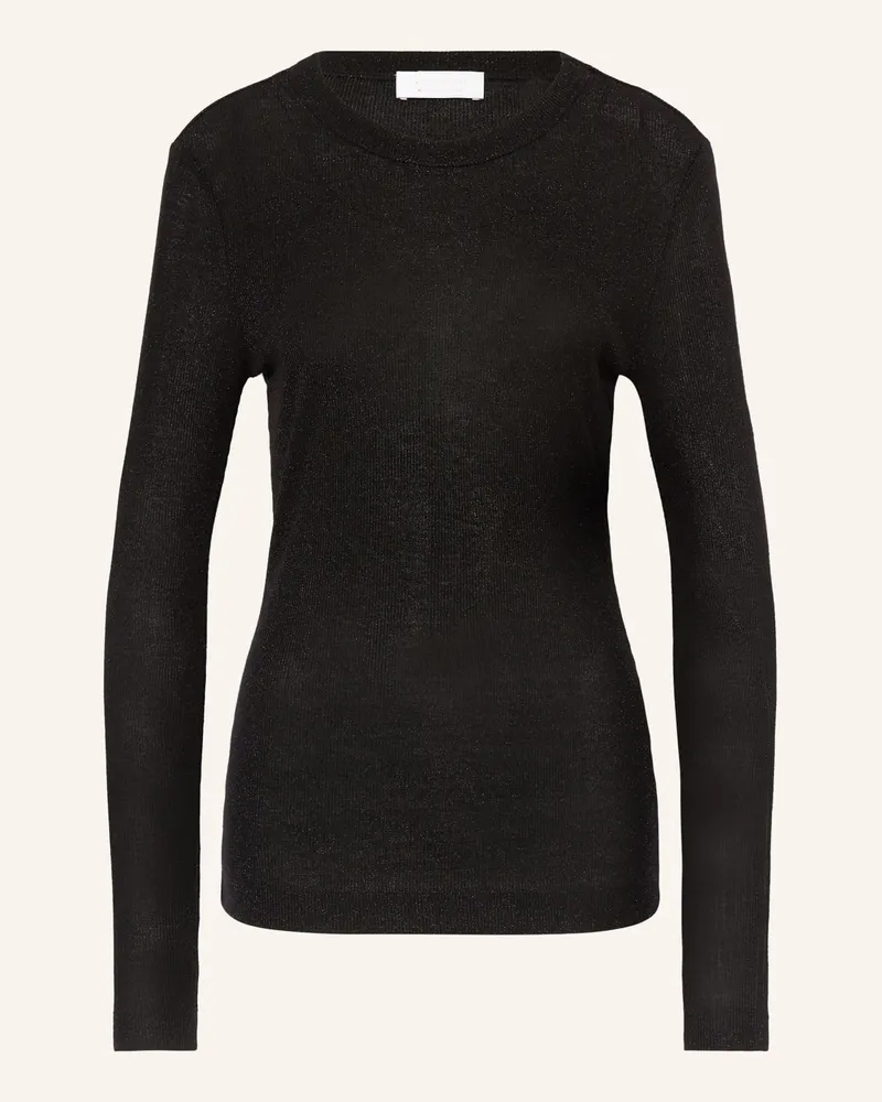 Rich&Royal Longsleeve mit Glanzgarn Schwarz