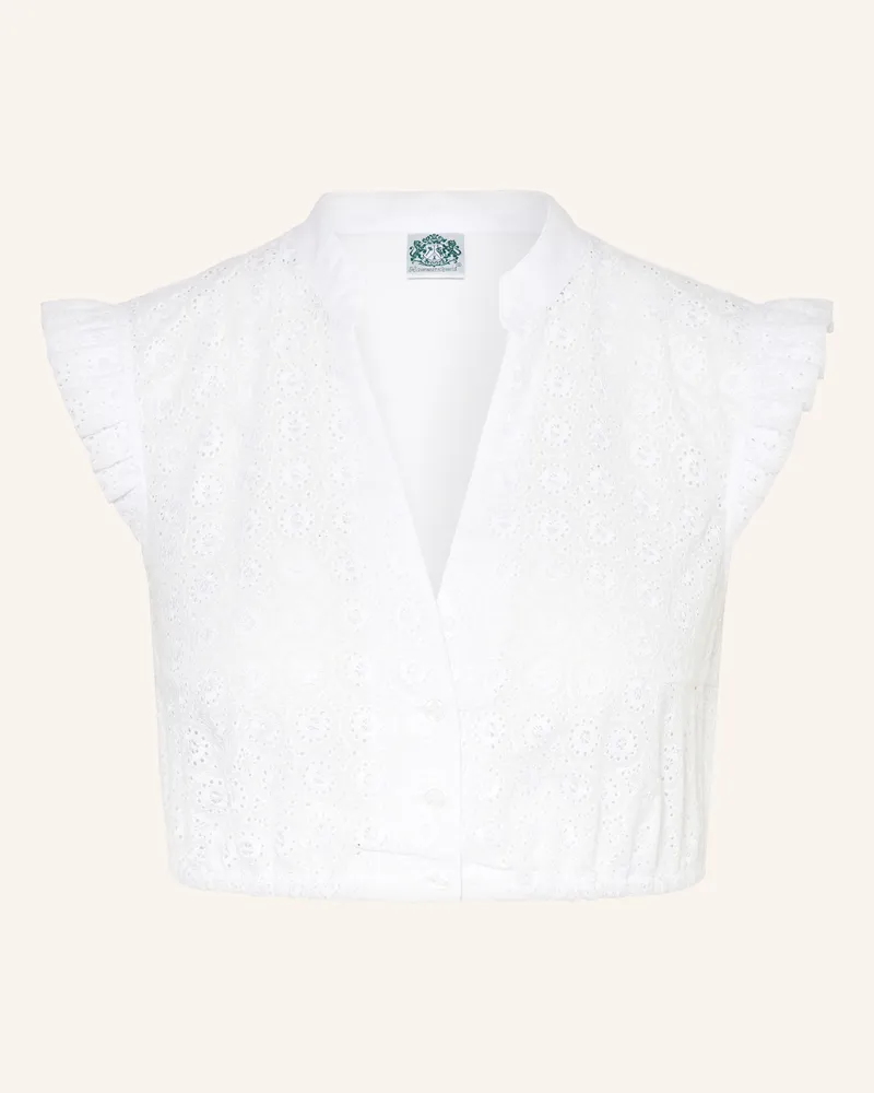 Hammerschmid Dirndlbluse Anja Mit Spitze weiss Weiss