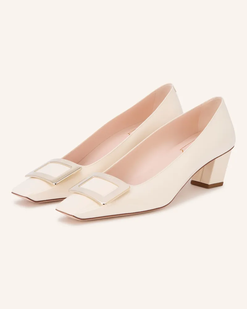Roger Vivier Lack-Pumps Belle beige Creme