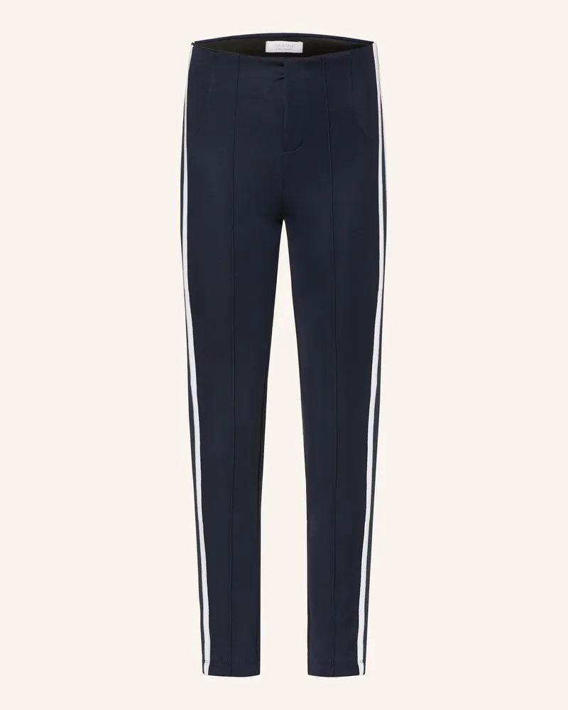 Rich&Royal Leggings mit Galonstreifen Dunkelblau