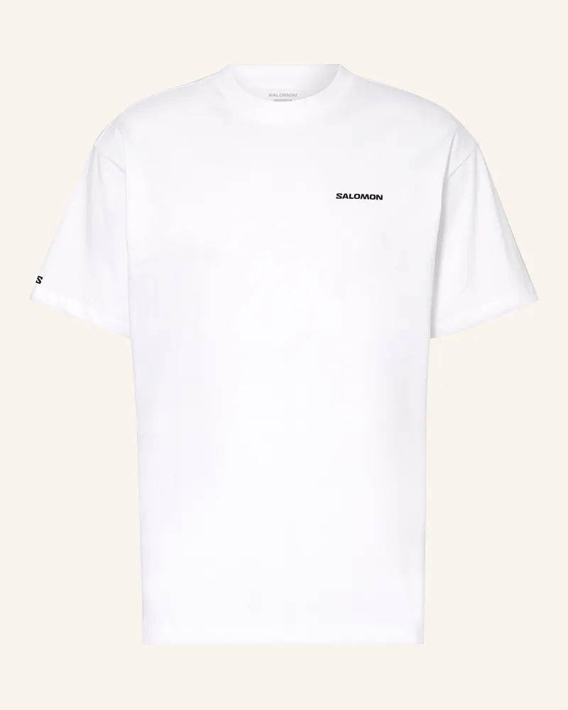 Salomon Laufshirt CHEST LOGO RX Weiss