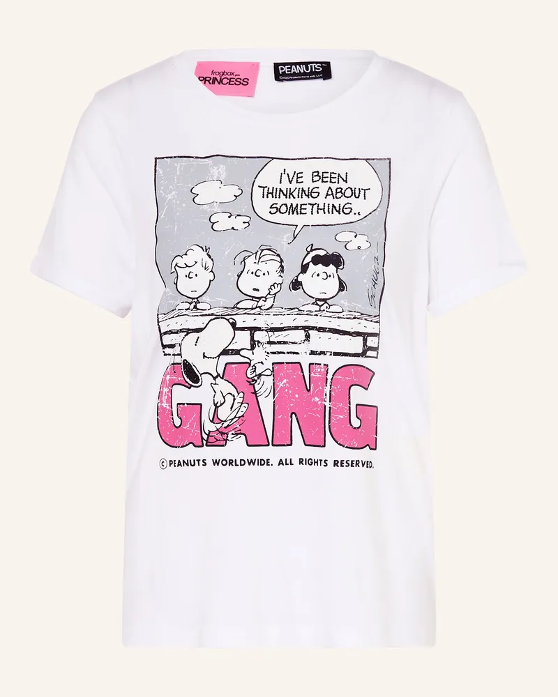 Frogbox T-Shirt mit Schmucksteinen Weiss