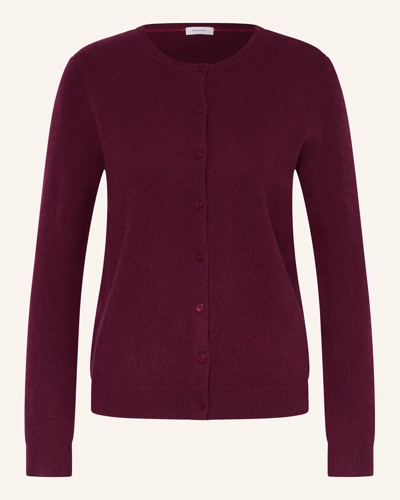 Darling Harbour Strickjacke Aus Cashmere rot Bordeaux