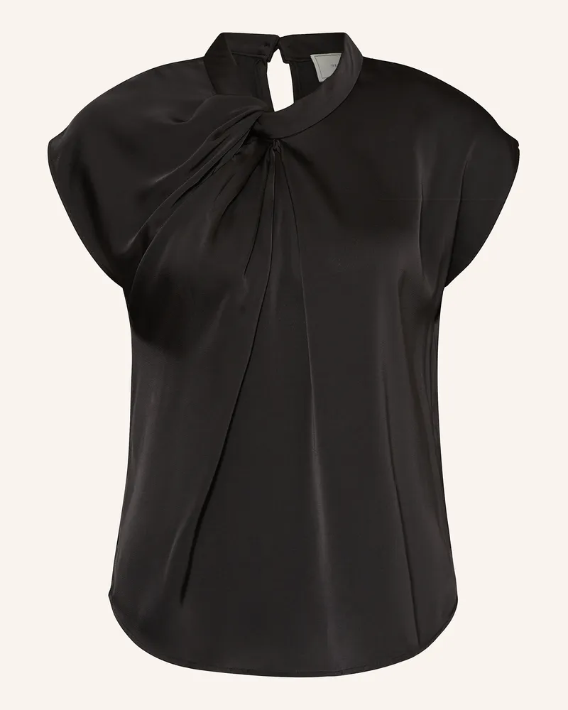 Neo Noir Blusenshirt FLEUR aus Satin Schwarz
