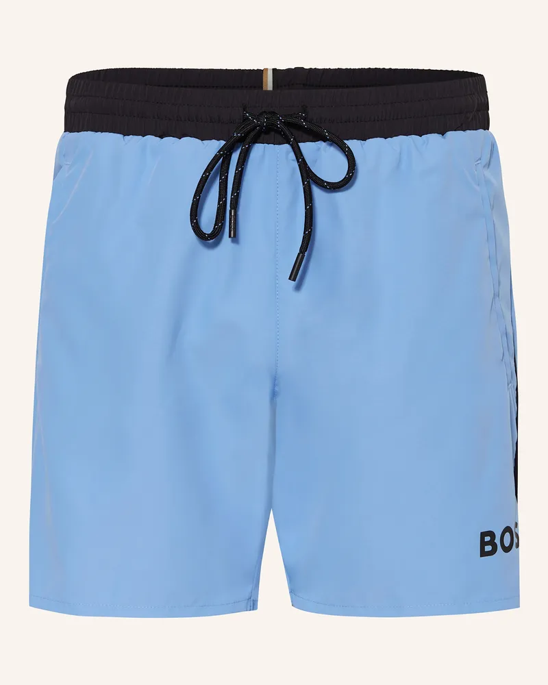 HUGO BOSS Badeshorts STARFISH Hellblau