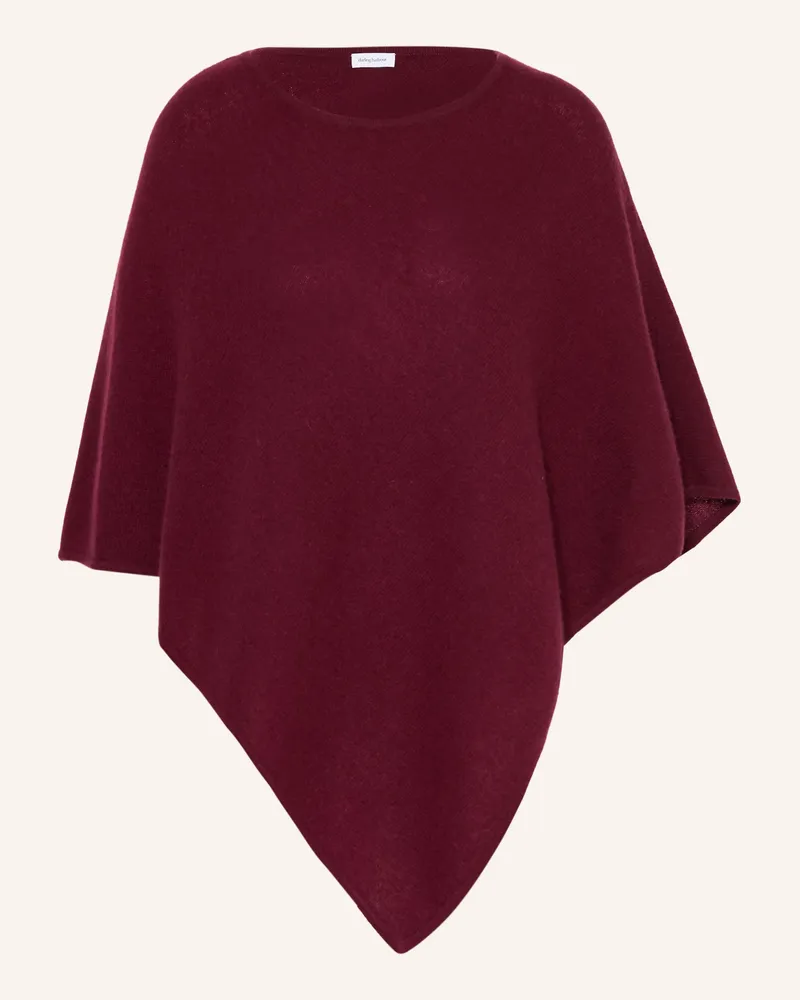 Darling Harbour Cashmere-Poncho rot Bordeaux