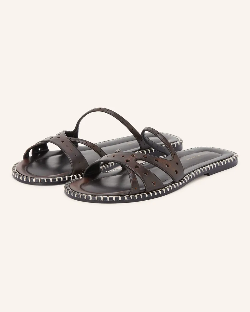 Dries van Noten Pantoletten braun Dunkelbraun