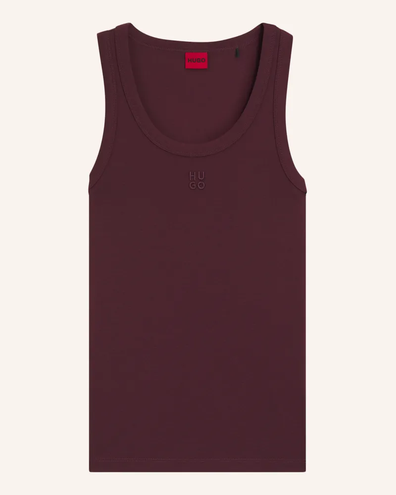 HUGO BOSS Casual Top DATAMIA Slim Fit Dunkellila