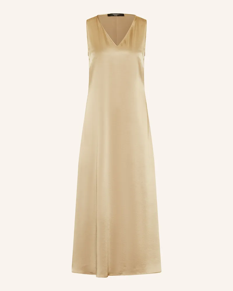 Max Mara Satinkleid Ottelia braun Hellbraun