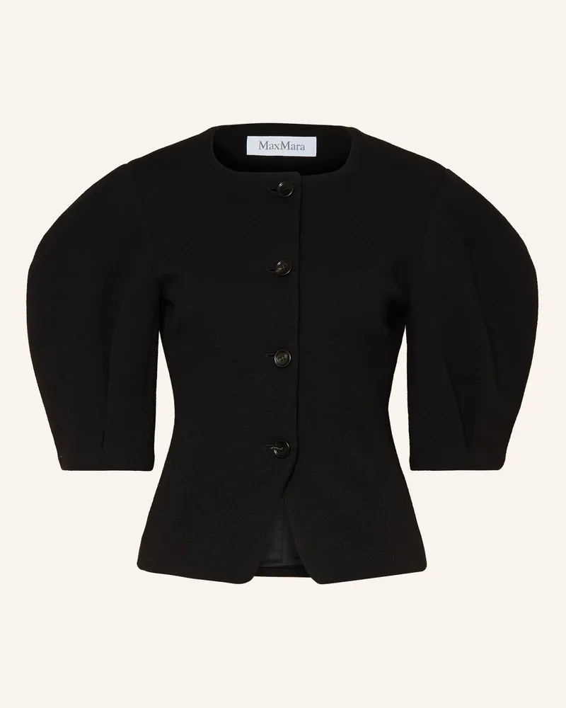 Max Mara Bouclé-Jacke Zero schwarz Schwarz