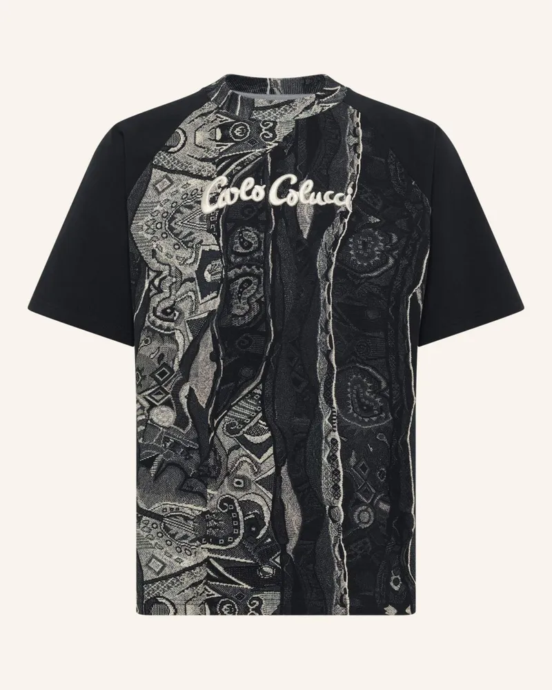 Carlo Colucci T-Shirt - Retro Vibes Eschfaller schwarz Schwarz