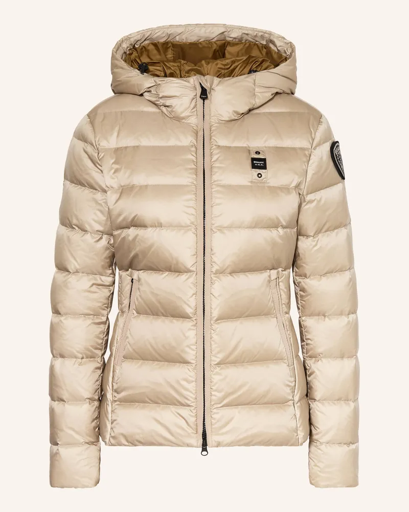 Blauer Daunenjacke Beige