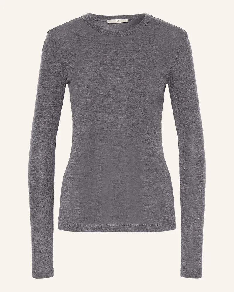Róhe Longsleeve Aus Merinowolle grau Dunkelgrau