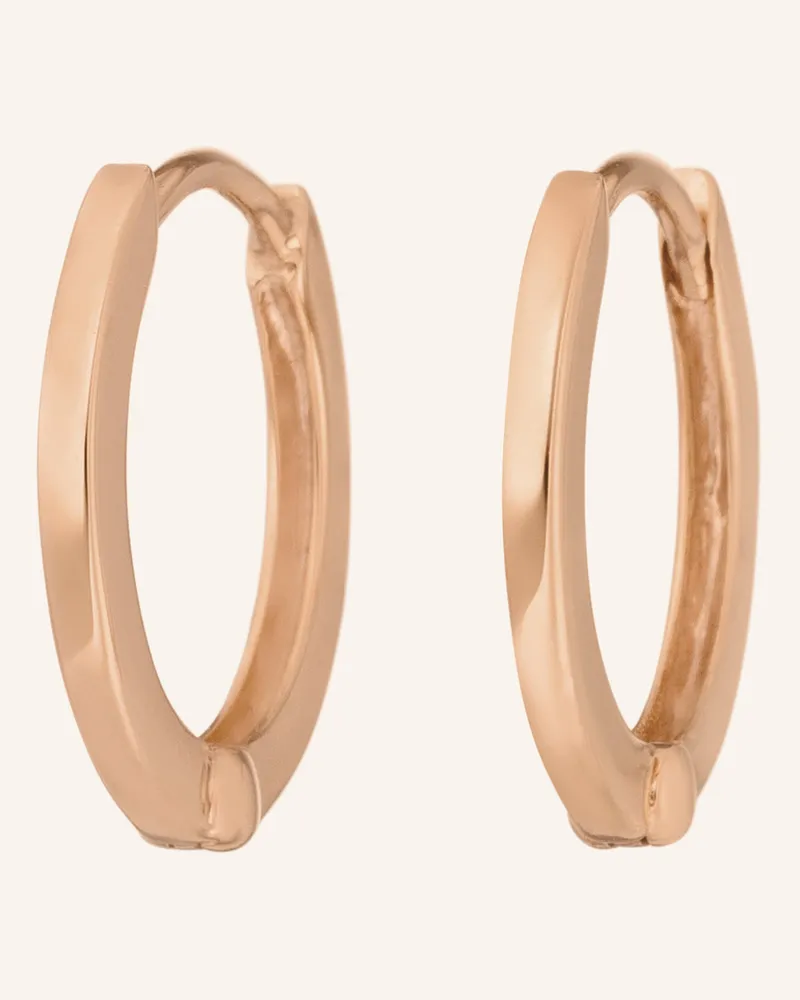 Leaf Creolen MINI KLAPPCREOLEN aus 14 Karat Rosébgold Roségold