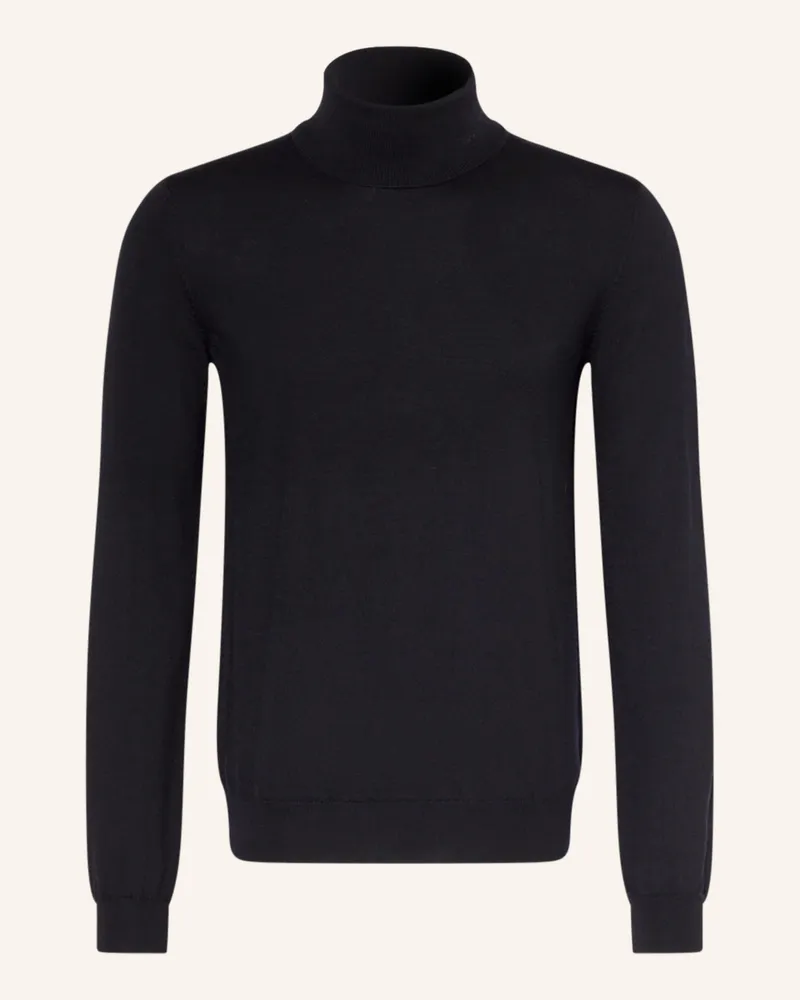 HUGO BOSS Rollkragenpullover SAN THOMAS Dunkelblau