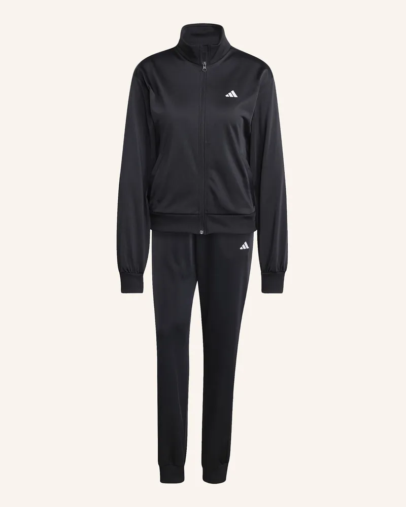 adidas ESSENTIALS FEEL COZY TRAININGSANZUG Schwarz