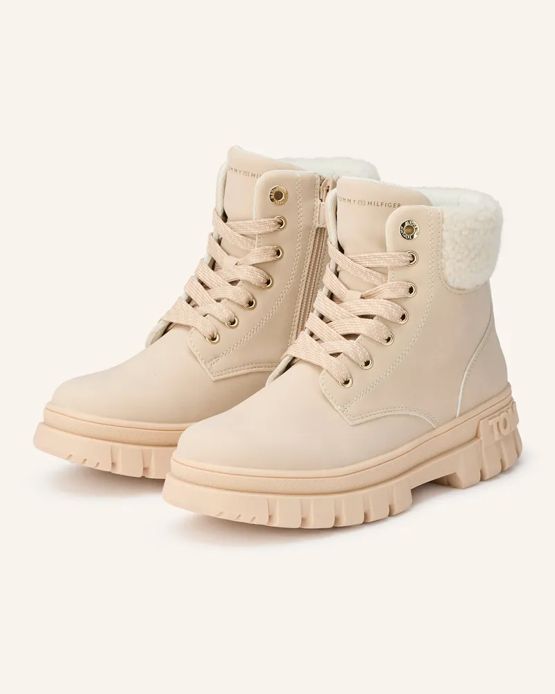Tommy Hilfiger Schnürboots beige Creme